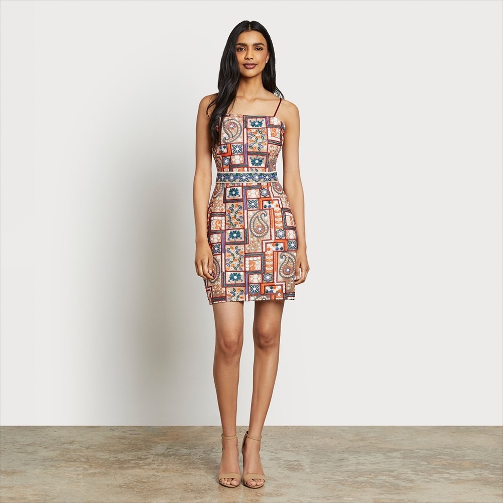 Sam Edelman Embroidered Mini Dress Size 14 NWT